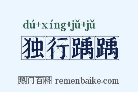 独行踽踽是什么意思的图片